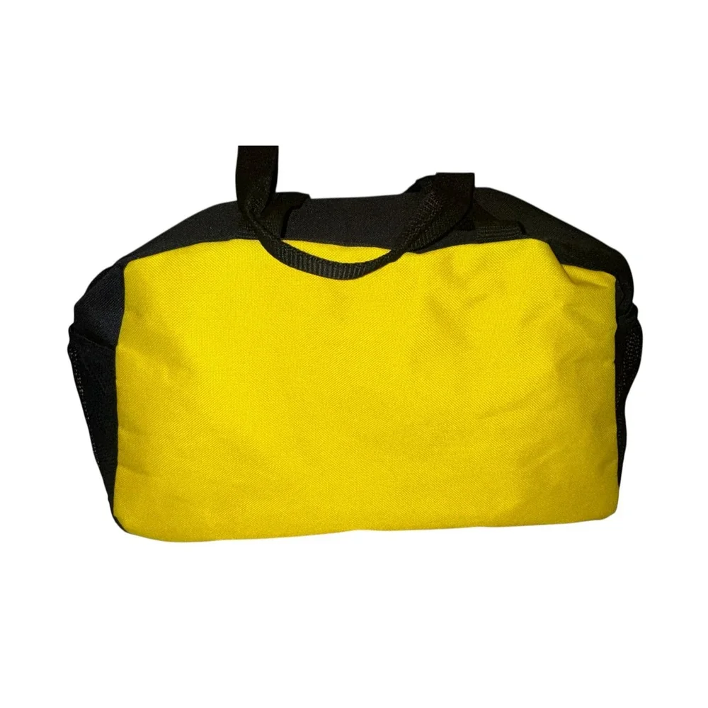 RARE Vintage Retro Adidas Made Syria Duffel Bag Yellow Black Gym Sports Travel
